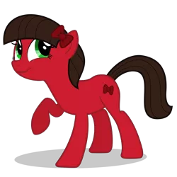 Size: 1500x1500 | Tagged: safe, artist:punchingshark, derpibooru import, oc, oc:amelia, earth pony, pony, female, mare, red and black oc, simple background, solo, transparent background, vector