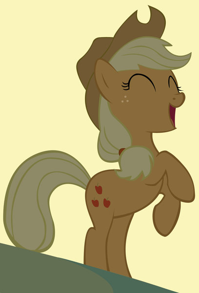 Size: 1000x1470 | Tagged: safe, artist:fallingcomets, derpibooru import, applejack, pony, applebuck season, rearing, solo, vector