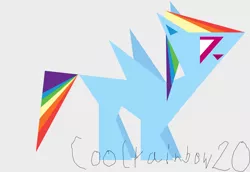 Size: 940x646 | Tagged: safe, artist:coolrainbow20, derpibooru import, rainbow dash, pegasus, pony, abstract, abstract art, modern art, solo