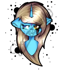 Size: 570x608 | Tagged: artist:chazmazda, bust, derpibooru import, oc, oc:charlie gallaxy-starr, ponysona, portrait, sad, safe, shade, solo, unofficial characters only, vent