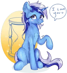 Size: 1826x1994 | Tagged: safe, artist:ilynalta, derpibooru import, minuette, pony, unicorn, female, hourglass, mare, simple background, smiling, solo, transparent background