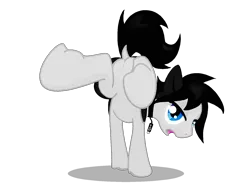 Size: 1600x1200 | Tagged: safe, artist:oddwarg, derpibooru import, oc, unofficial characters only, pony, dock, looking back, simple background, solo, transparent background