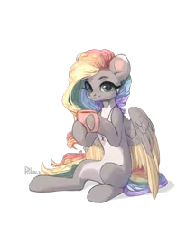 Size: 2354x3003 | Tagged: safe, artist:graypillow, derpibooru import, oc, oc:colour drop, unofficial characters only, pegasus, pony, commission, pale belly, simple background, sitting, transparent background