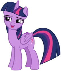 Size: 6467x7567 | Tagged: safe, artist:andoanimalia, derpibooru import, twilight sparkle, twilight sparkle (alicorn), alicorn, pony, not asking for trouble, absurd resolution, female, lidded eyes, mare, open mouth, simple background, solo, transparent background, vector