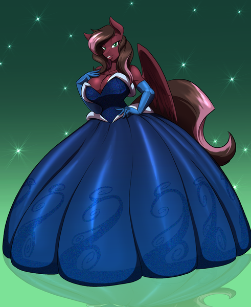 Size: 2700x3300 | Tagged: anthro, anthro oc, artist:toughset, bedroom eyes, big breasts, breasts, cleavage, clothes, derpibooru import, dress, evening gloves, female, gloves, gown, high res, long gloves, oc, oc:masquerade, pegasus, solo, solo female, suggestive, unofficial characters only