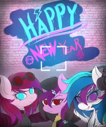 Size: 2236x2683 | Tagged: safe, artist:hoodiefoxy, derpibooru import, oc, unofficial characters only, pony, female, happy new year, holiday, mare, selfie, smiling