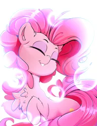 Size: 2300x3000 | Tagged: safe, artist:madacon, derpibooru import, pinkie pie, earth pony, pony, cheek fluff, chest fluff, cute, diapinkes, ear fluff, eyes closed, female, fluffy, mare, solo