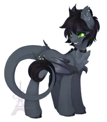 Size: 1920x2187 | Tagged: safe, artist:silent-shadow-wolf, derpibooru import, oc, unofficial characters only, pony, grin, leonine tail, looking back, male, simple background, smiling, solo, stallion, transparent background