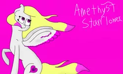 Size: 1963x1185 | Tagged: safe, artist:gamer-shy, derpibooru import, oc, oc:amethyst starflower, pegasus, pony, female, simple background