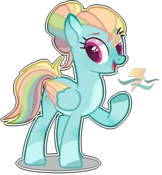 Size: 1252x1356 | Tagged: safe, artist:jxst-alexa, derpibooru import, oc, pegasus, pony, female, mare, offspring, parent:rainbow dash, parent:zephyr breeze, parents:zephdash, simple background, solo, transparent background, two toned wings, wings