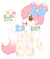 Size: 800x954 | Tagged: safe, artist:sugarplanets, derpibooru import, oc, pegasus, pony, bow, choker, female, fluffy, hair bow, mare, raised hoof, simple background, solo, tail bow, transparent background, two toned wings, wings