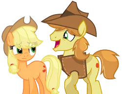 Size: 882x679 | Tagged: safe, artist:sapphireartemis, derpibooru import, applejack, braeburn, pony, applecest, braejack, female, incest, male, shipping, simple background, straight, transparent background