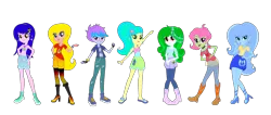 Size: 1873x791 | Tagged: safe, artist:rainbow15s, derpibooru import, oc, unofficial characters only, equestria girls, simple background, transparent background