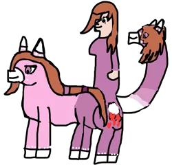 Size: 1024x983 | Tagged: safe, artist:laupin, derpibooru import, oc, oc:arin, humalos, human, pony, taur, 8 legs, melted