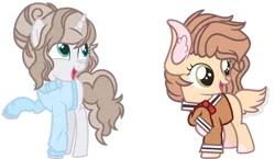 Size: 1280x740 | Tagged: safe, artist:bezziie, derpibooru import, oc, unofficial characters only, deer, deer pony, original species, pony, unicorn, clothes, female, filly, simple background, sweater, teenager, transparent background