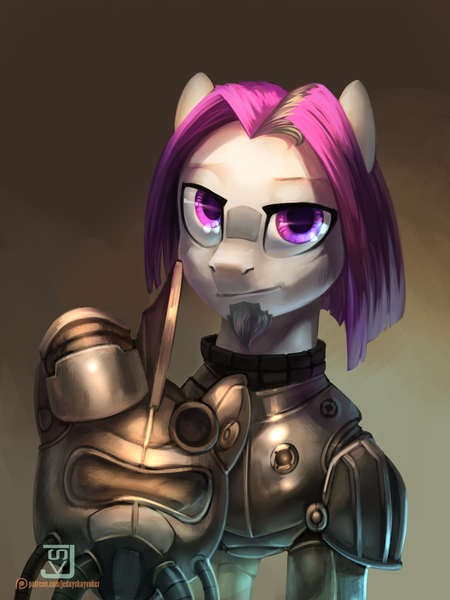 Size: 1500x2000 | Tagged: safe, artist:jedayskayvoker, derpibooru import, oc, oc:aleister, unofficial characters only, pony, fallout equestria, armor, helmet, male, power armor, solo, stallion, steel ranger, steel rangers