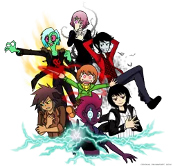 Size: 720x688 | Tagged: safe, artist:crydius, derpibooru import, fizzlepop berrytwist, tempest shadow, oc, oc:crydius, alien, cat, human, vampire, equestria girls, my little pony: the movie, adventure time, catgirl, catra, chara, crona, crossover, dagger, electricity, elements of disharmony, female, glowing eyes, glowing scar, lightning, lord dominator, male, marshall lee, pointed ears, she-ra and the princesses of power, simple background, soul eater, transparent background, undertale, wander over yonder, weapon