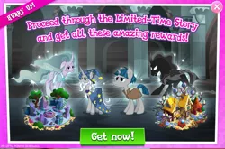 Size: 1042x689 | Tagged: advertisement, costs real money, derpibooru import, gameloft, limited-time story, mistmane, official, pony of shadows, safe, shadow play, star swirl the bearded, stygian