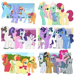 Size: 1500x1532 | Tagged: safe, artist:darkodraco, derpibooru import, apple bloom, applejack, big macintosh, boulder (pet), bow hothoof, bright mac, cloudy quartz, cookie crumbles, fluttershy, gentle breeze, granny smith, hondo flanks, igneous rock pie, limestone pie, marble pie, maud pie, night light, pear butter, pinkie pie, posey shy, rainbow dash, rarity, scootaloo, shining armor, spike, sweetie belle, twilight sparkle, twilight sparkle (alicorn), twilight velvet, windy whistles, zephyr breeze, alicorn, dragon, earth pony, pegasus, pony, unicorn, apple, apple bloom's cutie mark, apple family, apple siblings, apple sisters, apple tree, bipedal, bow, brother and sister, confetti, cowboy hat, excited, exploitable meme, eyes closed, family, father and child, father and daughter, father and son, female, filly, floppy ears, freckles, glasses, grandmother and grandchild, grandmother and granddaughter, grandmother and grandson, hair bow, happy, hat, husband and wife, looking at you, looking down, male, mare, meme, mother and child, mother and daughter, mother and daughter-in-law, mother and son, necktie, open mouth, pie family, pie sisters, raised hoof, siblings, simple background, sisters, smiling, sparkle family, spread wings, stallion, sweetie belle's cutie mark, the shy family, the whole apple family, tree, unamused, unshorn fetlocks, wall of tags, white background, wings