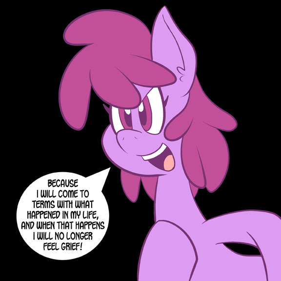 Size: 576x576 | Tagged: safe, artist:pembroke, derpibooru import, berry punch, berryshine, earth pony, pony, here comes berry punch, black background, hell, simple background, single panel, speech bubble