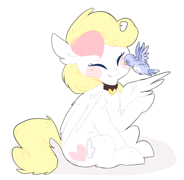 Size: 929x908 | Tagged: artist needed, safe, derpibooru import, oc, oc:inkie heart, bird, pegasus, pony, cute