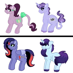 Size: 1600x1600 | Tagged: safe, artist:glamgoria-morose, deleted from derpibooru, derpibooru import, oc, oc:arachnid, oc:paint swirl, oc:royal splendor, unofficial characters only, pegasus, pony, unicorn, kindverse, goth, magical lesbian spawn, offspring, parent:fancypants, parent:fluttershy, parent:moondancer, parent:princess luna, parent:rainbow dash, parent:rarity, parent:soarin', parent:tempest shadow, parents:lunadancer, parents:raripants, parents:soarindash, parents:tempestshy, personality swap