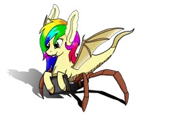 Size: 1058x755 | Tagged: artist:lizardwithhat, bat wings, chimera, chimera pony, cute, derpibooru import, fluffy, graphics tablet, monster pony, moth antenna, mouth hold, multicolored hair, oc, oc:rainbowtashie, original species, rainbow hair, safe, shiny hair, simple background, smiling, snake, snake pony, solo, spider legs, spiderpony, stylus, transparent background, unofficial characters only, unshorn fetlocks, what has science done, wings