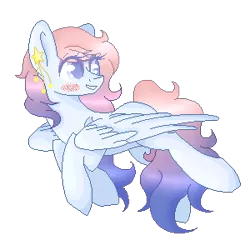 Size: 300x300 | Tagged: safe, artist:blocksy-art, derpibooru import, oc, oc:masquerade eve, pegasus, pony, blushing, female, mare, simple background, solo, transparent background