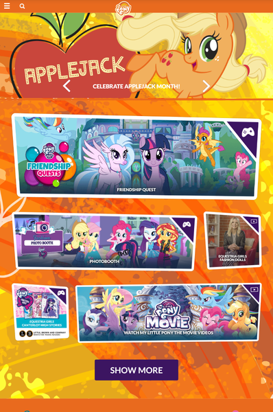 Size: 720x1086 | Tagged: safe, derpibooru import, official, applejack, fluttershy, pinkie pie, rainbow dash, rarity, silverstream, smolder, spike, sunset shimmer, twilight sparkle, twilight sparkle (alicorn), alicorn, dragon, earth pony, hippogriff, pegasus, pony, unicorn, equestria girls, equestria girls series, my little pony: the movie, pinkie pie and the cupcake calamity, rainbow dash brings the blitz, twilight sparkle's science fair sparks, applejack month, fashion photo booth, friendship quests, mane six, website