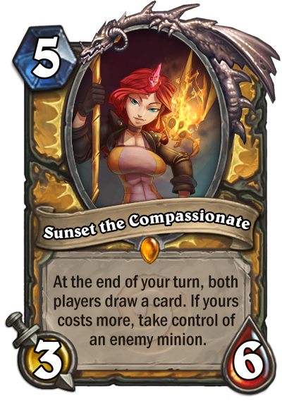 Size: 400x569 | Tagged: artist:atryl, breasts, busty sunset shimmer, card, derpibooru import, fantasy class, female, hearthstone, knight, legendary, paladin, quest for harmony, safe, sunset shimmer, trading card, trading card game, warcraft, warrior