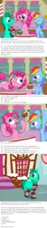 Size: 500x2397 | Tagged: safe, artist:drjavi, derpibooru import, pinkie pie, rainbow dash, oc, oc:coppercog, tumblr:ask coppercog, how coppercog met yhsrettulf