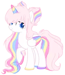 Size: 600x684 | Tagged: safe, artist:sugarplanets, derpibooru import, oc, alicorn, pony, colored wings, female, mare, multicolored horn, multicolored wings, simple background, solo, transparent background, wings