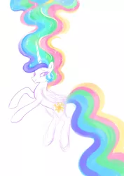 Size: 908x1280 | Tagged: safe, artist:mn27, derpibooru import, princess celestia, alicorn, pony, female, mare, simple background, sketch, smiling, solo