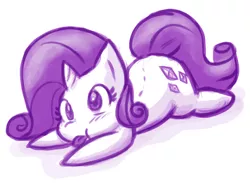 Size: 356x261 | Tagged: safe, artist:zutcha, derpibooru import, rarity, pony, unicorn, chibi, raspberry, solo, tongue out