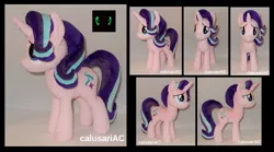 Size: 2528x1408 | Tagged: safe, artist:calusariac, derpibooru import, starlight glimmer, pony, glow-in-the-dark, irl, photo, plushie, solo