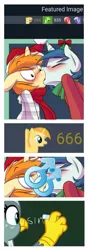Size: 877x2480 | Tagged: safe, artist:jarwis, derpibooru import, edit, editor:apex soundwave, gabby, oc, oc:jarv, oc:whoop, unofficial characters only, gryphon, pony, unicorn, derpibooru, 666, blushing, christmas, clothes, french kiss, gay, hat, holiday, human shoulders, image, kissing, male, meta, misleading thumbnail, mistletoe, not shining armor, oc x oc, png, santa hat, scarf, shipping, sin, surprise kiss, surprised