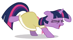 Size: 3000x1658 | Tagged: safe, artist:twilirity, derpibooru import, twilight sparkle, pony, unicorn, sweet and elite, birthday dress, dancing, do the sparkle, eyes closed, female, mare, simple background, solo, transparent background, unicorn twilight, vector