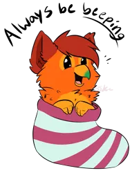 Size: 657x862 | Tagged: safe, artist:starstrucksocks, derpibooru import, oc, oc:amber wing, unofficial characters only, gryphon, cute, meme, simple background, sock, solo, text, transparent background