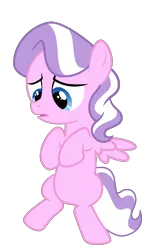 Size: 2224x3902 | Tagged: safe, artist:felix-kot, derpibooru import, edit, editor:slayerbvc, vector edit, diamond tiara, pegasus, pony, accessory-less edit, female, filly, flying, missing accessory, open mouth, pegasus diamond tiara, race swap, simple background, solo, transparent background, vector