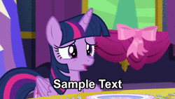 Size: 1280x720 | Tagged: safe, artist:tridashie, derpibooru import, edit, edited screencap, screencap, twilight sparkle, twilight sparkle (alicorn), alicorn, pony, friendship is musical, no second prances, :t, animated, blinking, caption, confused, dank memes, faic, female, floppy ears, frown, image macro, mare, music, open mouth, pouting, raised hoof, repost, sample text, singing, solo, sound, talking, text, wat, webm, what does the fox say?, wide eyes