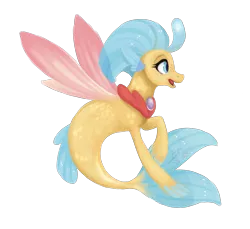 Size: 3500x3200 | Tagged: artist:eeviart, blue eyes, colored pupils, cute, derpibooru import, female, fins, fin wings, fish tail, freckles, jewelry, my little pony: the movie, necklace, open mouth, pearl necklace, princess skystar, profile, safe, seapony (g4), signature, simple background, skyabetes, solo, transparent background, wings