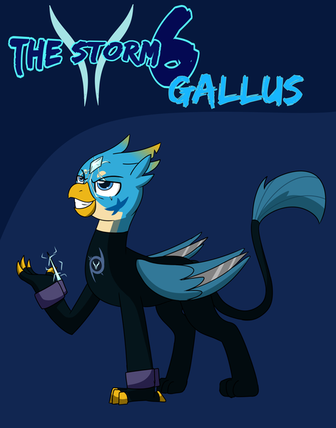 Size: 2000x2550 | Tagged: safe, alternate version, artist:chedx, derpibooru import, gallus, gryphon, comic:the storm kingdom, my little pony: the movie, adventure, alternate hairstyle, alternate timeline, alternate universe, bodysuit, comic, crystal of light, fantasy, male, mind control, solo, the storm 6, the storm six