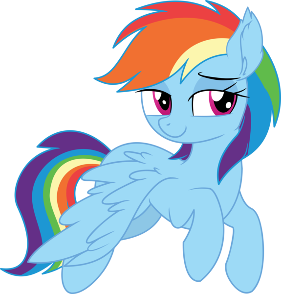 Size: 5987x6247 | Tagged: safe, artist:aureai-sketches, artist:cyanlightning, derpibooru import, rainbow dash, pegasus, pony, .svg available, absurd resolution, cute, dashabetes, female, flying, lidded eyes, mare, simple background, smiling, transparent background, vector