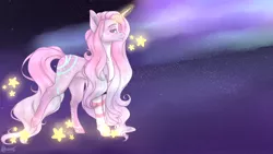 Size: 2560x1440 | Tagged: safe, artist:knaranayama, derpibooru import, oc, pony, unicorn, female, magic, mare, solo