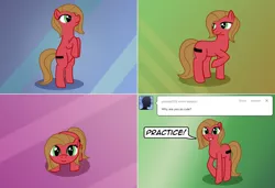 Size: 2340x1604 | Tagged: safe, artist:envyxkitty, derpibooru import, oc, oc:pun, earth pony, pony, ask pun, ask, female, mare, solo