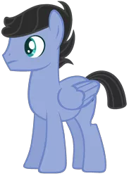 Size: 1556x2128 | Tagged: safe, artist:razorbladetheunicron, derpibooru import, oc, oc:obsidian pie, unofficial characters only, pegasus, pony, lateverse, base used, male, next generation, offspring, parent:limestone pie, parent:soarin', parents:limin', simple background, solo, stallion, transparent background