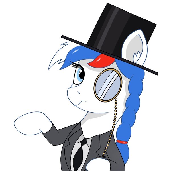 Size: 1200x1200 | Tagged: safe, artist:negasun, derpibooru import, oc, oc:marussia, ponified, pony, braid, hat, meme, monocle, nation ponies, russia, sir, top hat