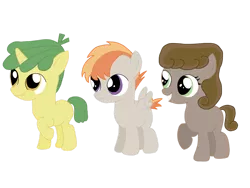 Size: 1280x960 | Tagged: artist:dexterousdecarius, base used, derpibooru import, freckles, oc, oc:glider, oc:jonagold, oc:joy, oc:joy stick, offspring, parent:apple bloom, parent:button mash, parent:rumble, parent:scootaloo, parent:snails, parents:rumbloo, parents:snailbloom, parents:sweetiemash, parent:sweetie belle, safe, simple background, transparent background