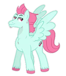 Size: 1014x1156 | Tagged: safe, artist:ashidaii, derpibooru import, oc, oc:casperflip, pegasus, pony, male, offspring, parent:bulk biceps, parent:fluttershy, parents:flutterbulk, simple background, solo, stallion, transparent background