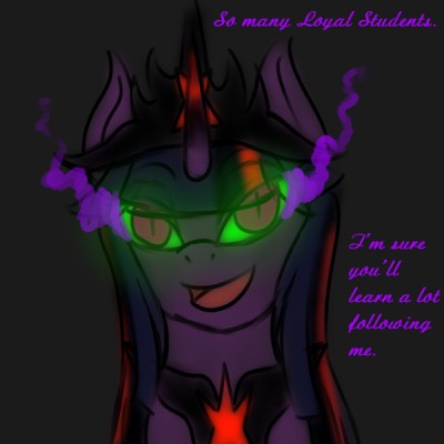 Size: 400x400 | Tagged: safe, artist:sinsays, derpibooru import, part of a set, twilight sparkle, pony, unicorn, ask corrupted twilight sparkle, tumblr:ask corrupted twilight sparkle, bust, cape, clothes, color change, colored horn, corrupted, corrupted element of harmony, corrupted element of magic, corrupted twilight sparkle, crown, curved horn, dark, dark equestria, dark magic, dark queen, dark world, darkened coat, darkened hair, female, horn, jewelry, magic, necklace, part of a series, possessed, queen twilight, regalia, solo, sombra empire, sombra eyes, sombra's horn, tiara, tumblr, tyrant sparkle, unicorn twilight